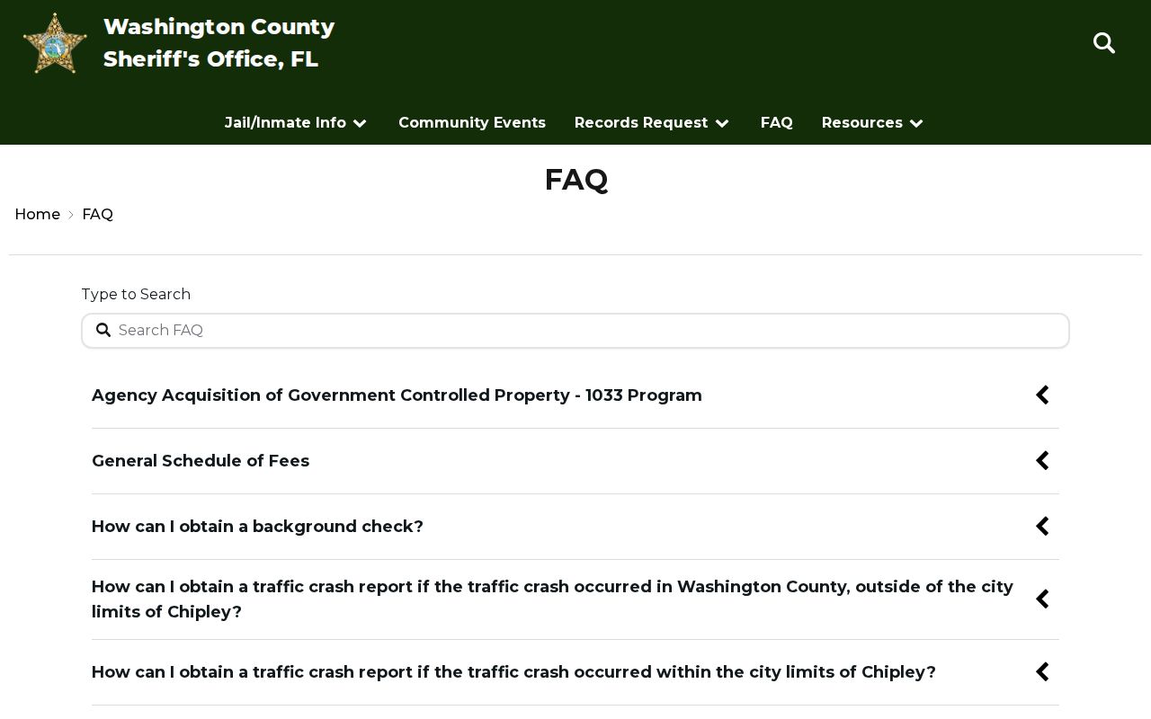 Washington County booking record request fee policy